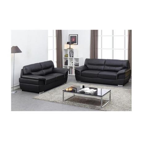 Vente-unique Couchgarnitur Leder 3+2 THIBAULT  