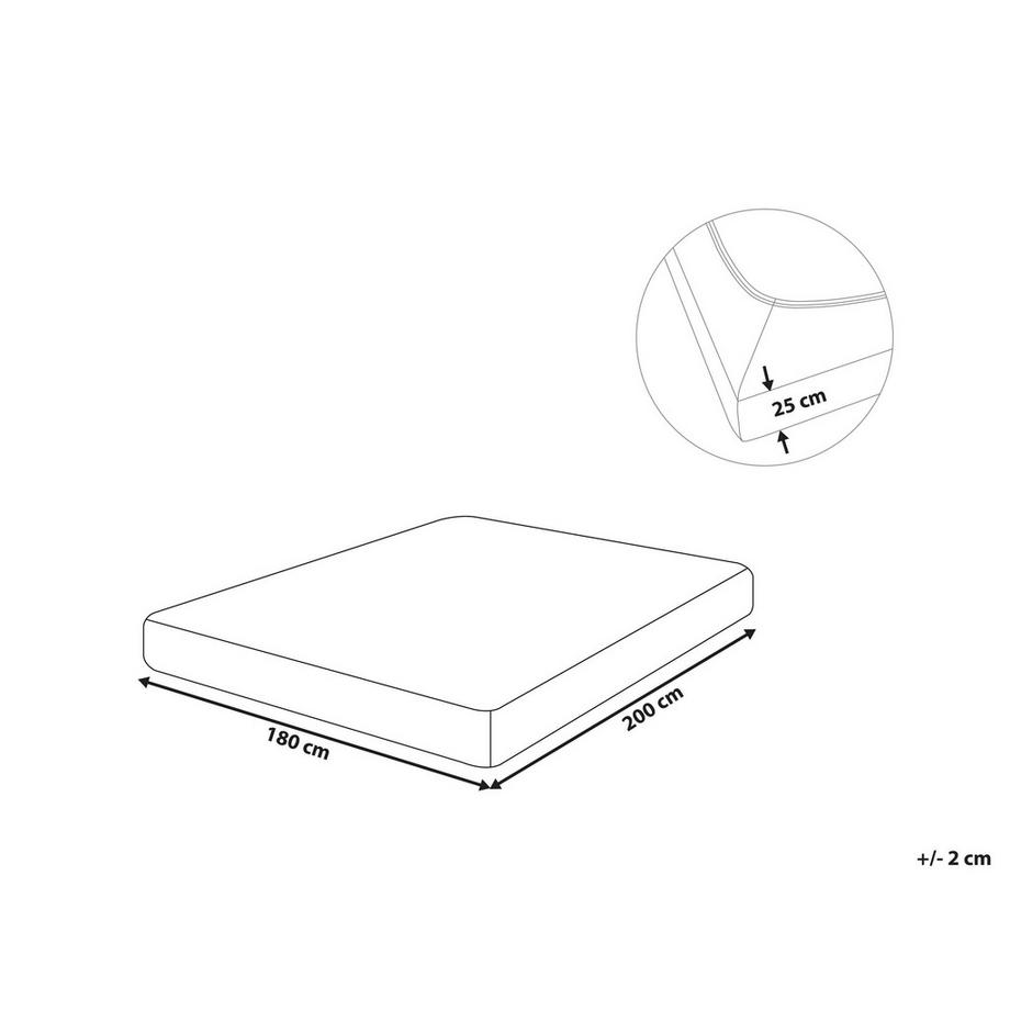Beliani Klassisches Baumwoll-Spannbettlaken HOFUF  