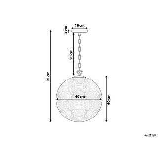 Beliani Lampe suspension en Métal Rétro MURES  