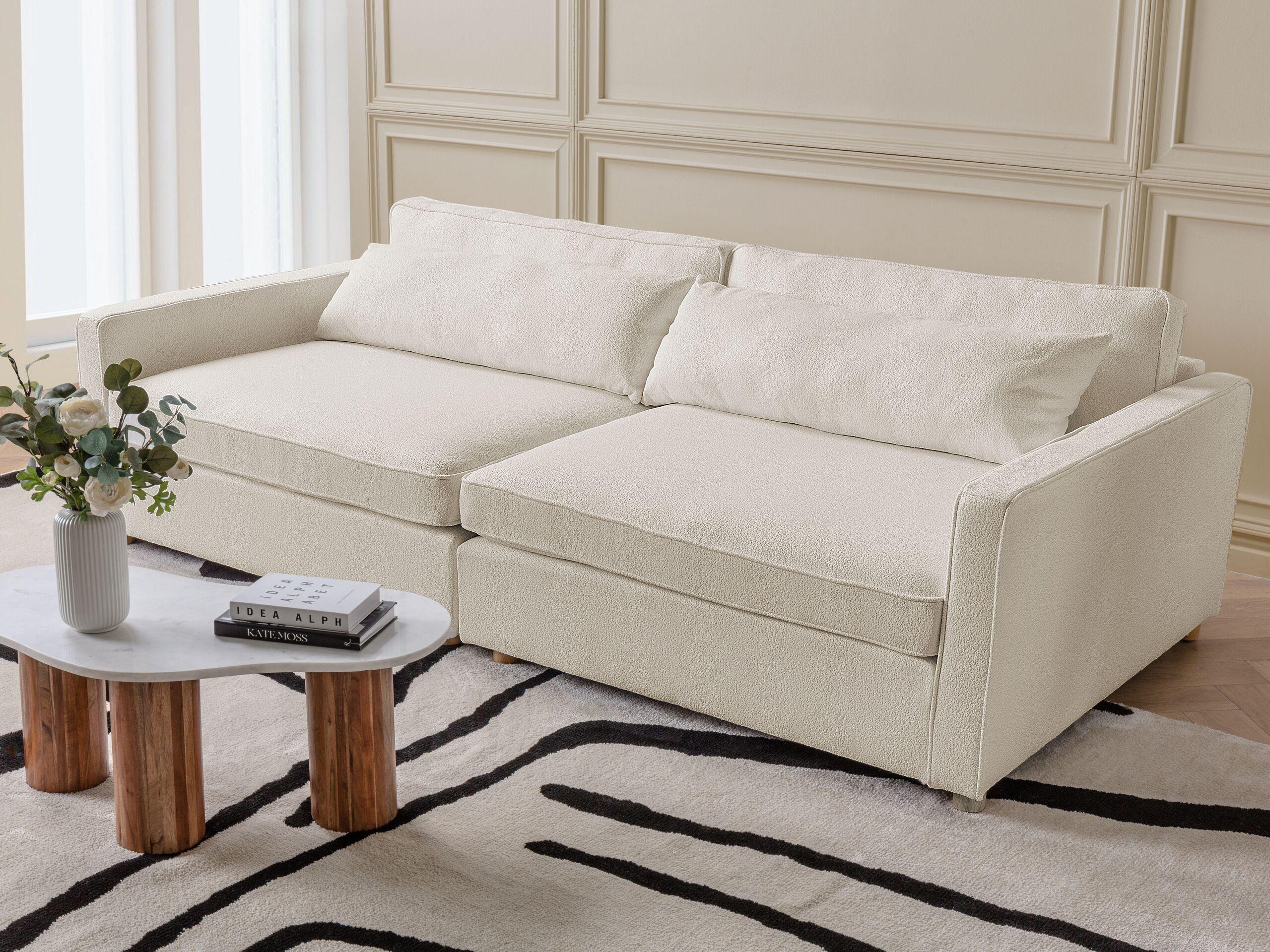 Beliani 3 Sitzer Sofa aus Bouclé Modern VINSTRA  