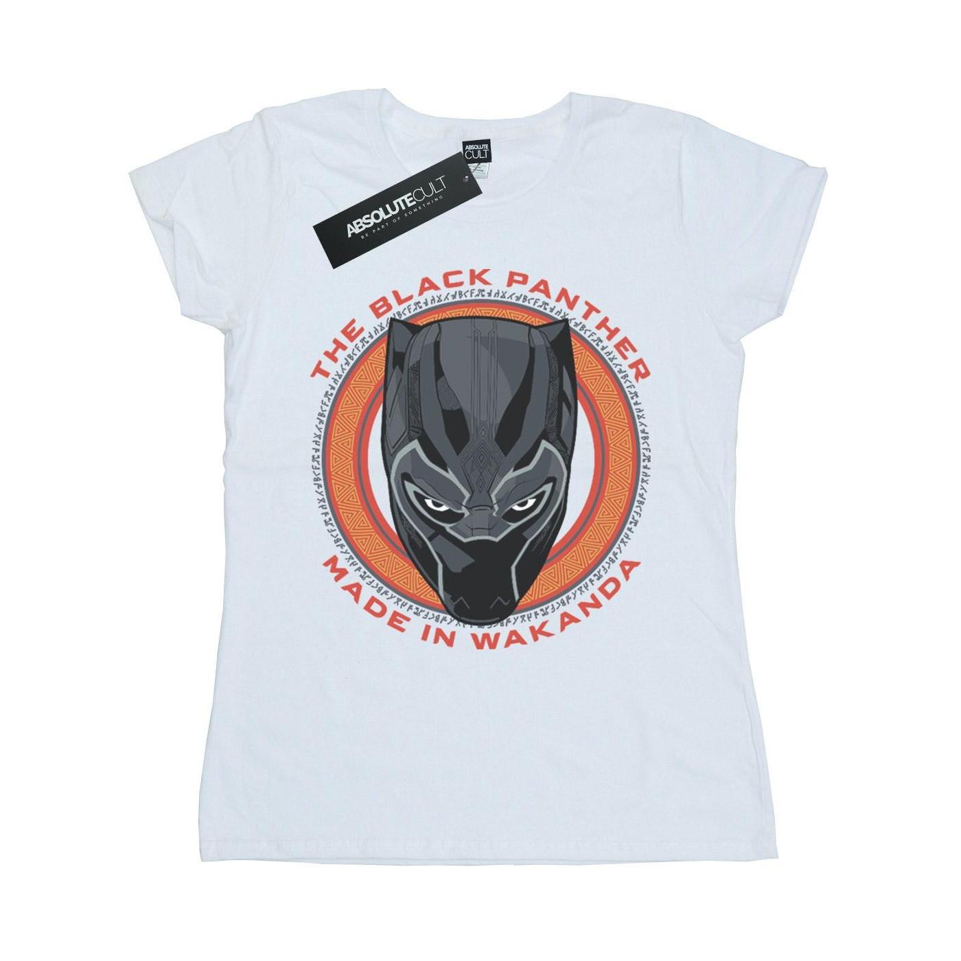 Image of Black Panther Made In Wakanda Red Tshirt Damen Weiss XL