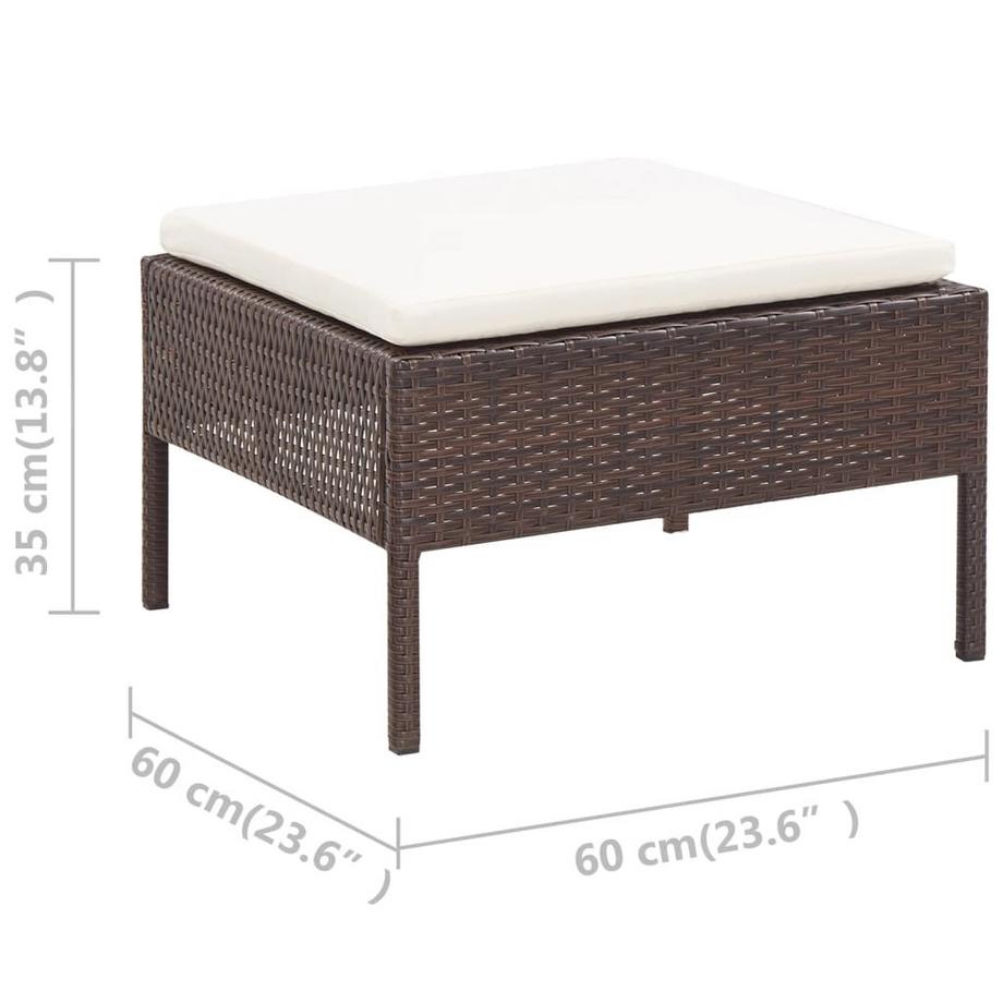 VidaXL Garten-lounge-set poly-rattan  
