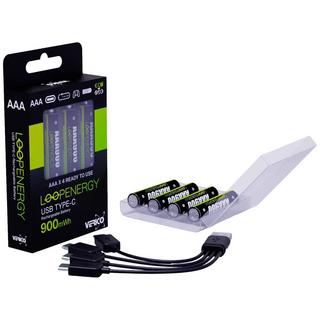 Verico  Piles rechargeables Li-Ion USB-C Micro AAA (LR03) 1.5 V 