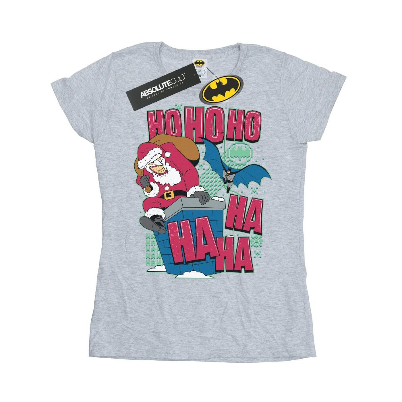 Image of Batman And Joker Ha Ha Ha Ho Ho Ho Tshirt Damen Grau XL