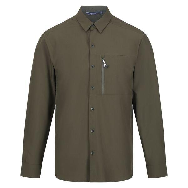 Image of Highton Hemd Langärmlig Herren Khaki 3XL