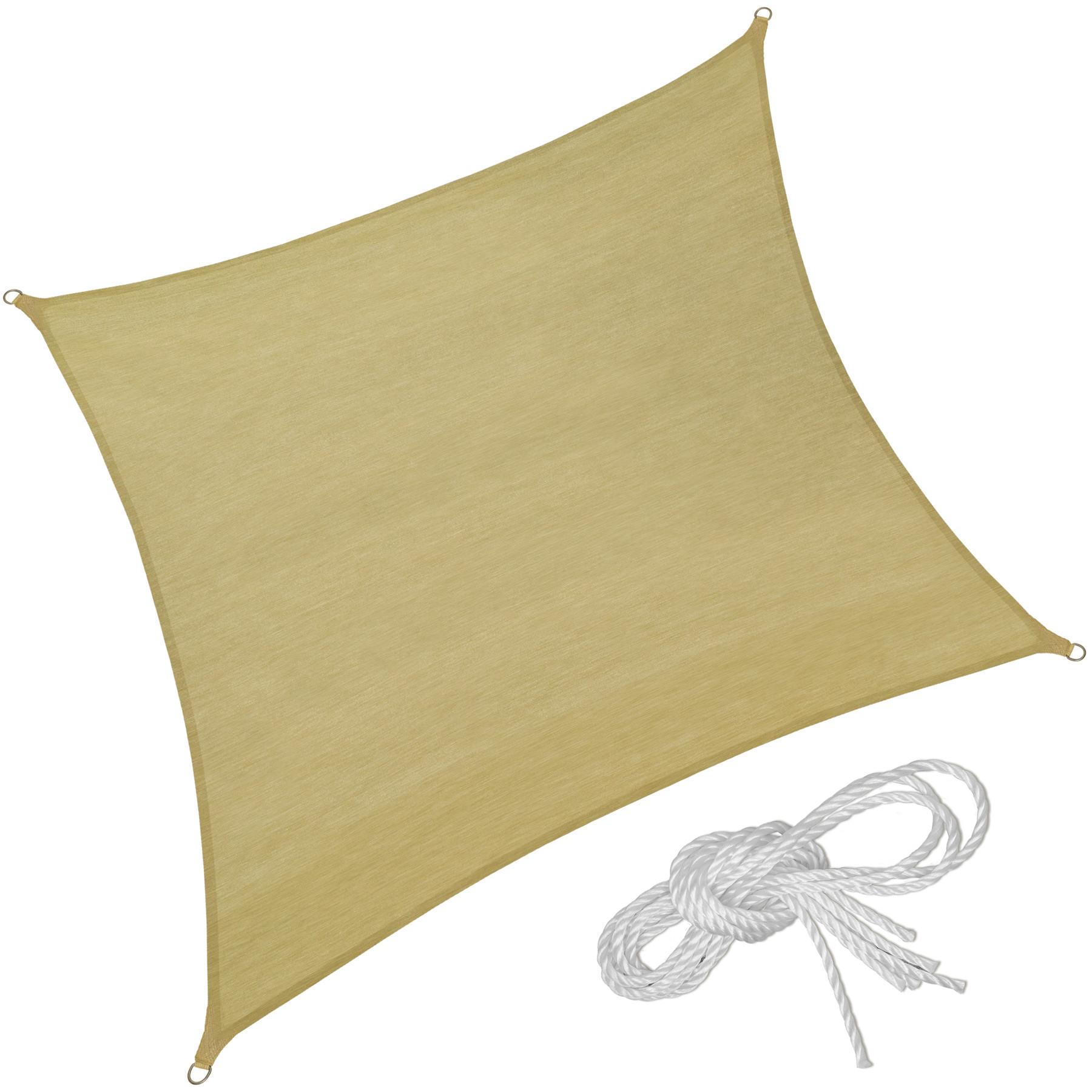 Tectake Voile d'ombrage carrée, beige  