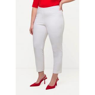 Ulla Popken  Pantaloni a 7/8 con nervature, taglio della gamba aderente e cintura elastica 