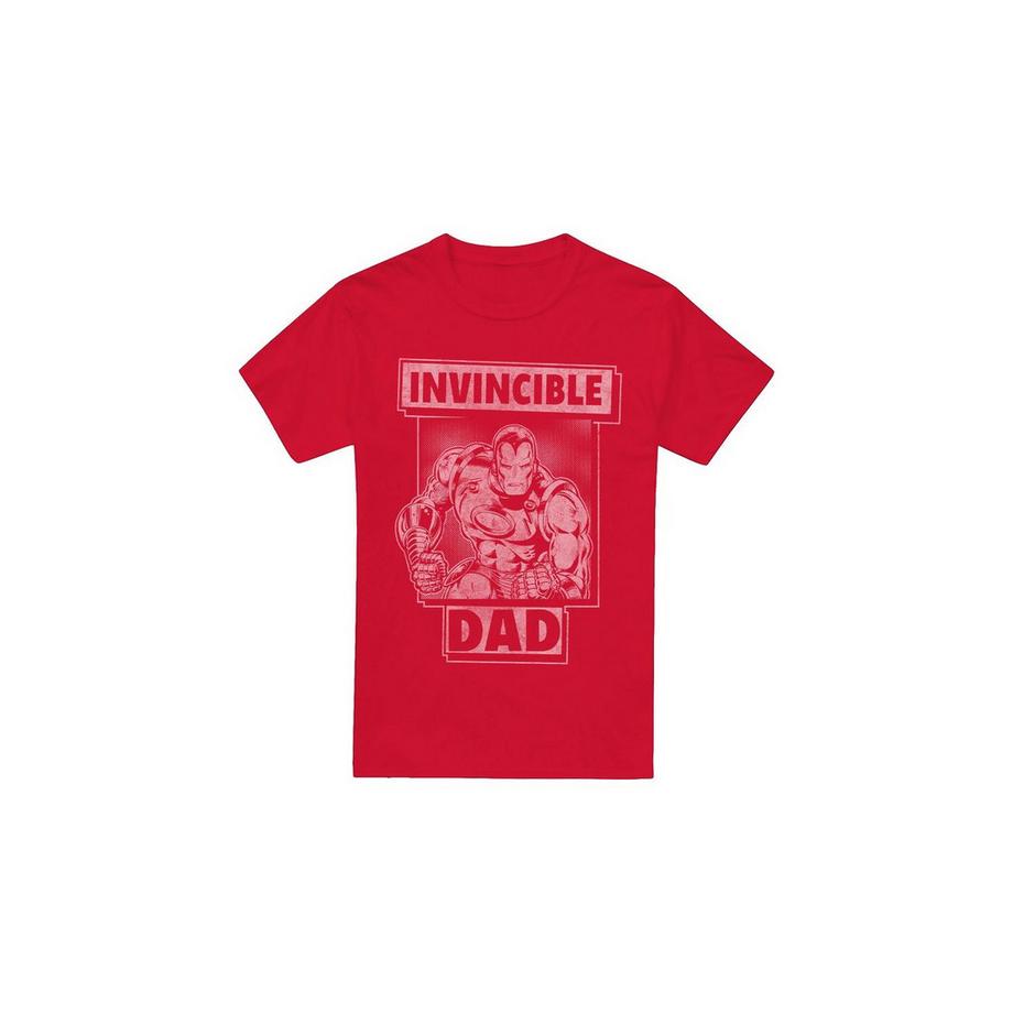 Iron Man Invincible Dad T-Shirt Imprimé Coupe Droite  