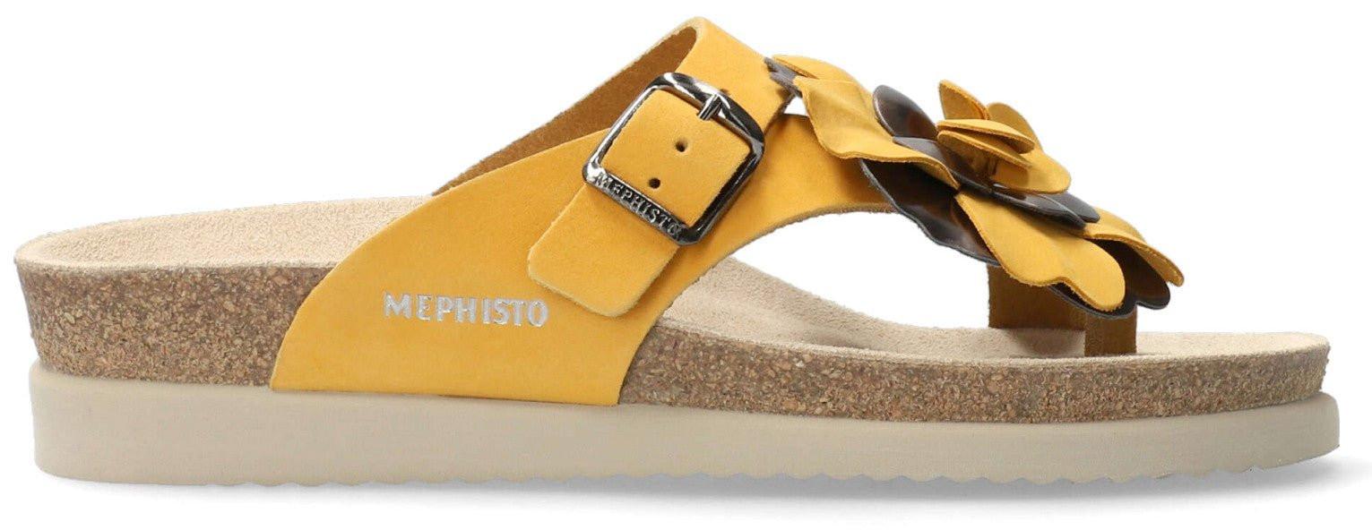 Image of Helen Flower - Nubuk Sandale Damen Gelb 40