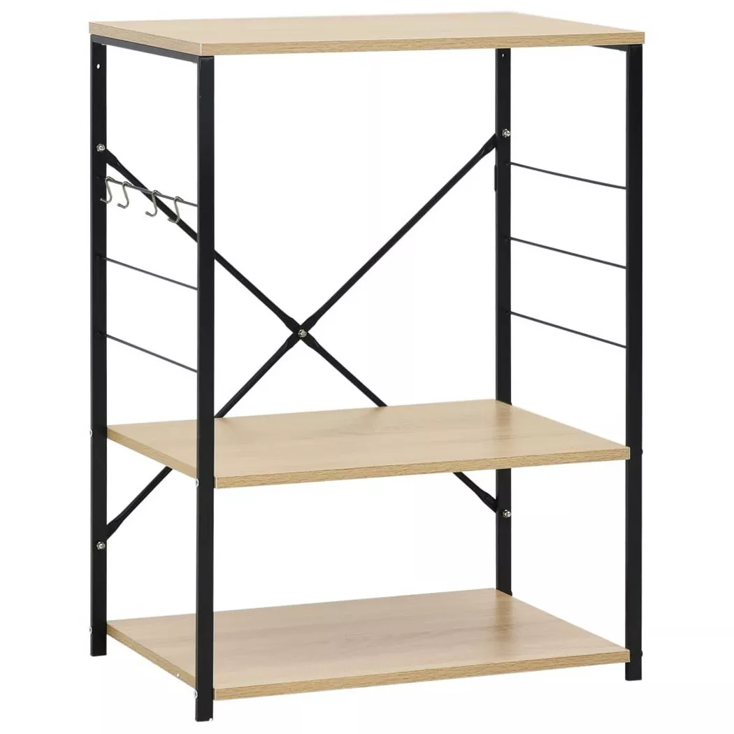 Armoire à micro-ondes noir et chêne 60x39,6x79,5 cm Vidaxl