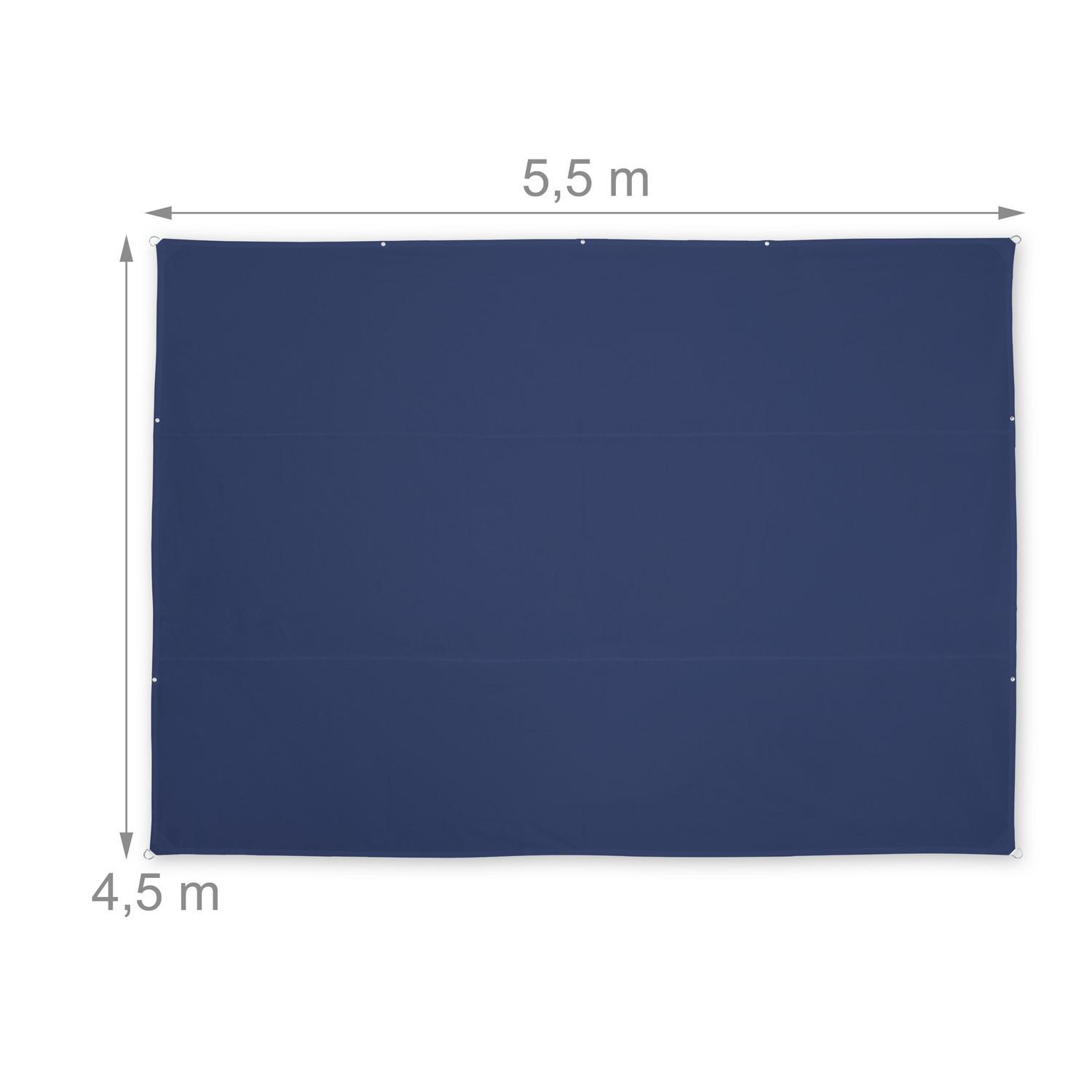 B2X Voile d'ombrage rectangulaire bleu foncé  