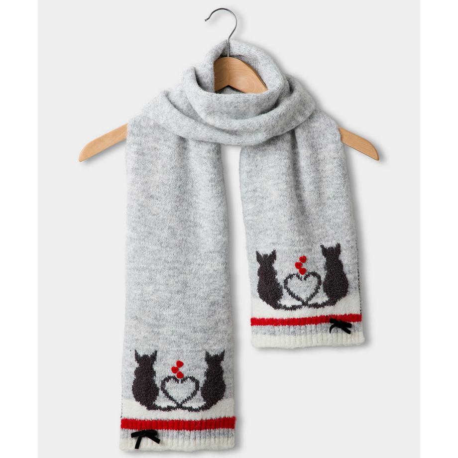 Joe Browns Katzenschal mit Knopf- und Schleifendetail  