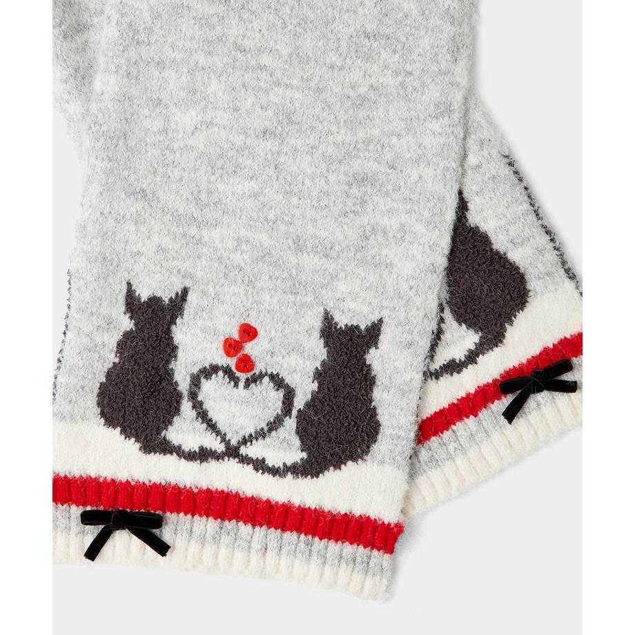 Joe Browns Katzenschal mit Knopf- und Schleifendetail  