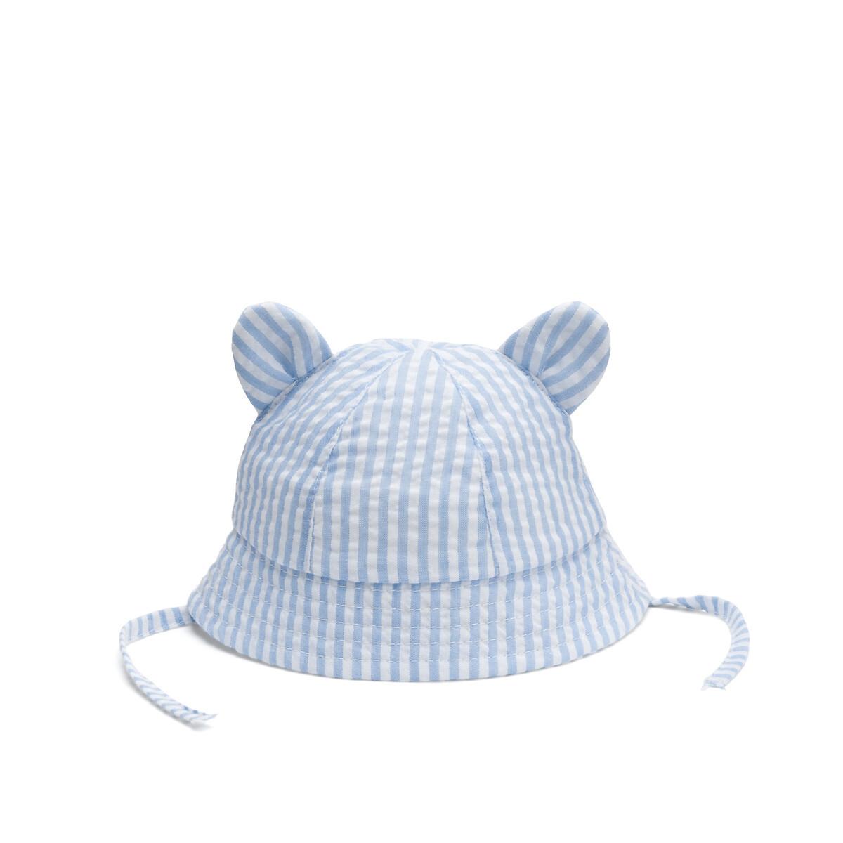 Image of Gestreifter Bob-hut Mit Ohren Unisex Blau 6-9M