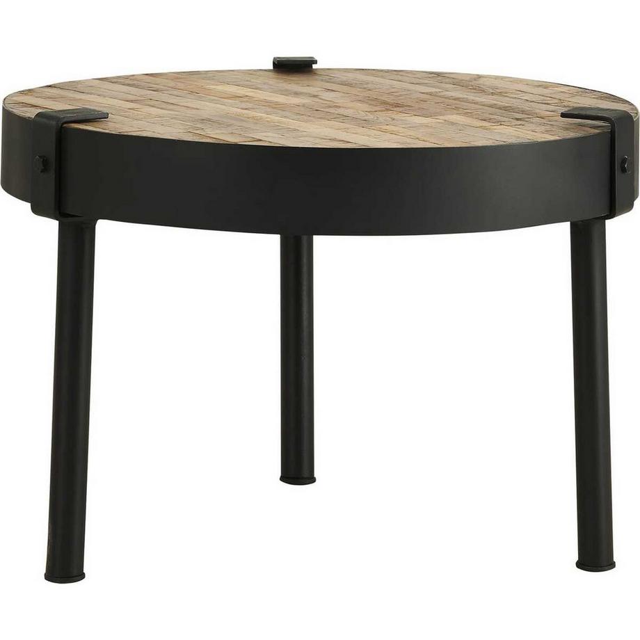 Couchtisch Target Nr. 1 Teak Weiss Metall Schwarz 58x40