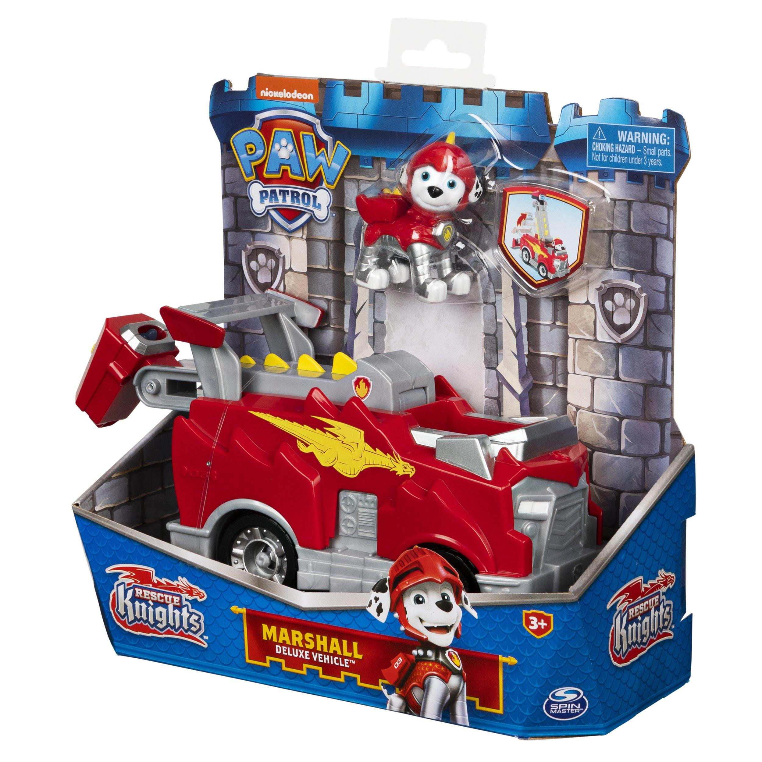 Spin Master  Paw Patrol Rescue Knights Deluxe Vehicle Marshall 
