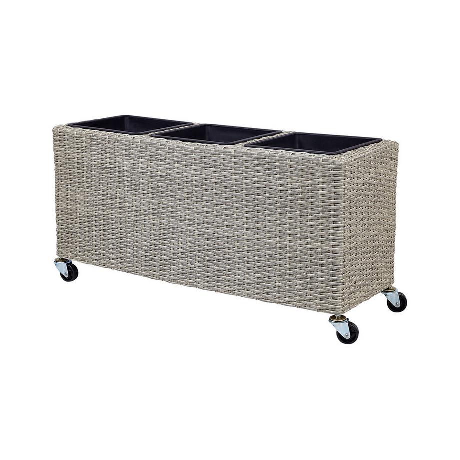 Beliani Vaso per piante en Rattan sintetico Rustico BELLIS  