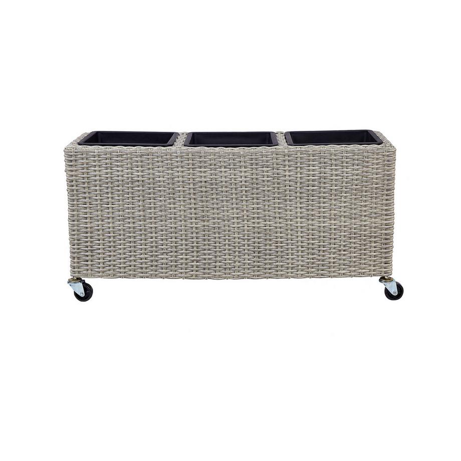 Beliani Vaso per piante en Rattan sintetico Rustico BELLIS  