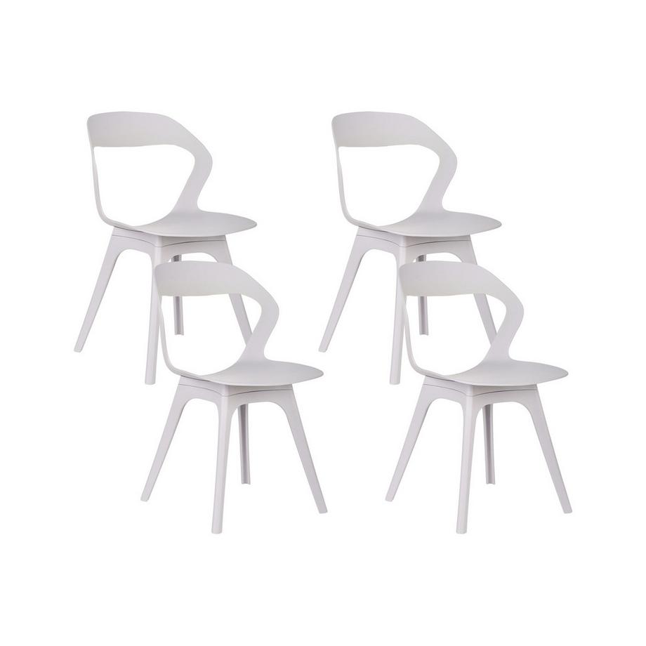 Gartenstuhl 4er Set aus Polypropylen  LACHANIA