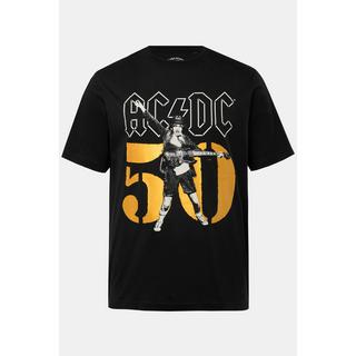 JP1880  T-shirt JP1880 dedicata alla band AC/DC con mezze maniche nero 