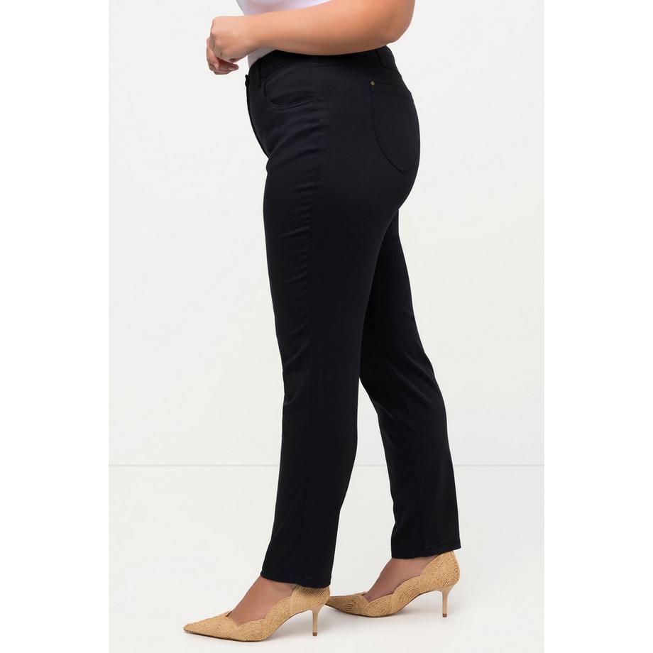 Ulla Popken Sophie Slim Fit Ricamato Pantaloni 5 Tasche  