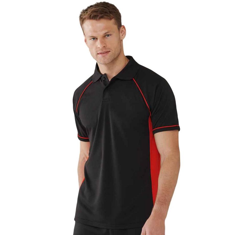 Finden & Hales Poloshirt Kontrasteinsatz  