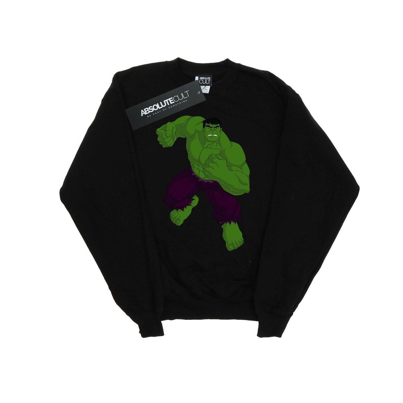 Image of Hulk Pose Sweatshirt Unisex Schwarz 128