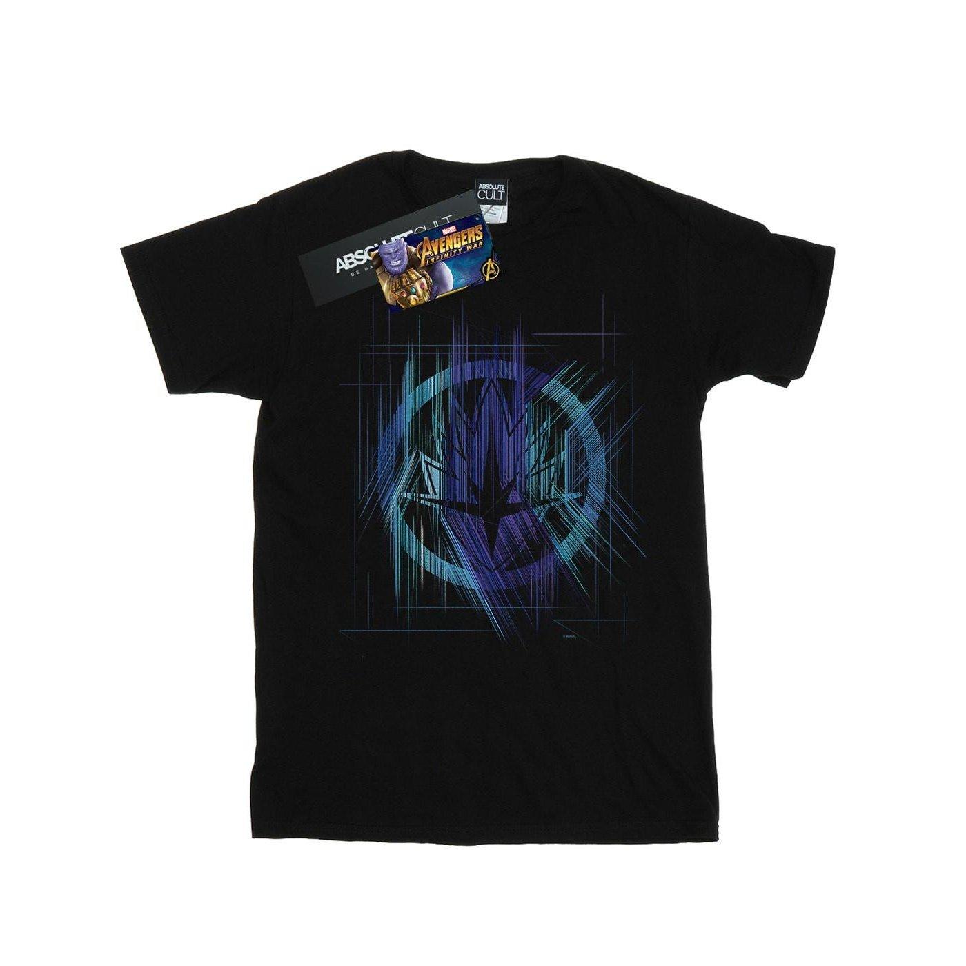 Image of Avengers Infinity War Guardian Lines Tshirt Damen Schwarz 3XL