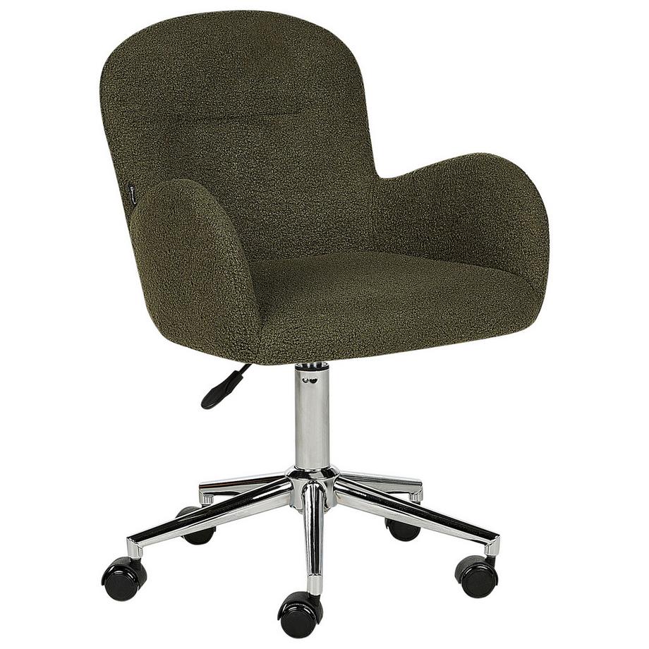 Beliani Chaise de bureau en Bouclé Rétro PRIDDY  