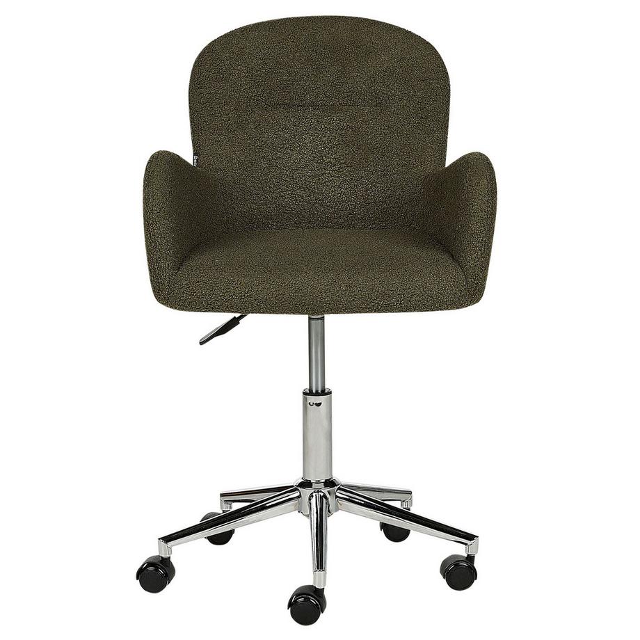 Beliani Chaise de bureau en Bouclé Rétro PRIDDY  
