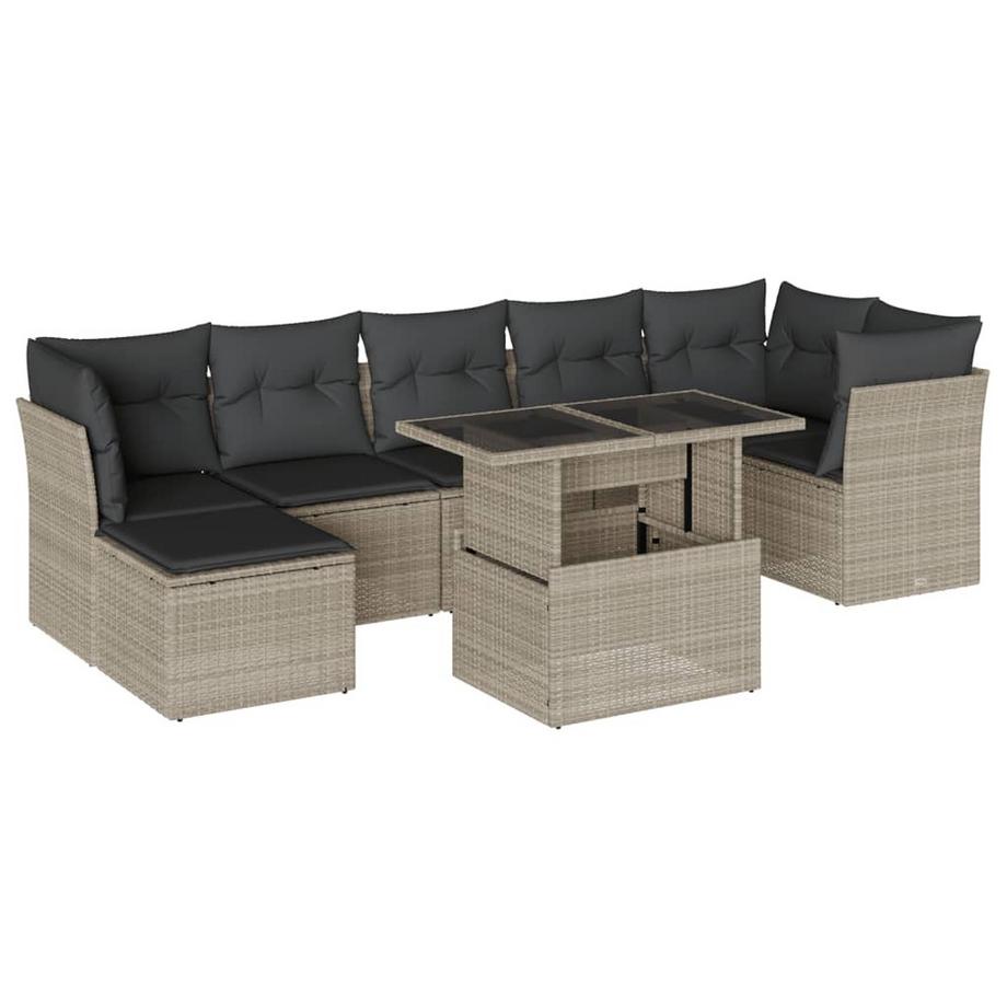 set divano da giardino Polirattan