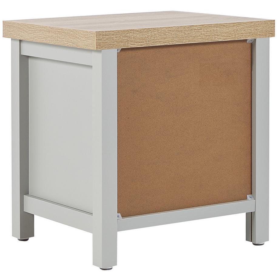 Beliani Nachttisch mit 2 Schubladen aus Faserplatte Klassisch CLIO  