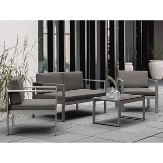 Beliani Lounge Set mit Tisch aus Aluminium Industriell SALERNO  