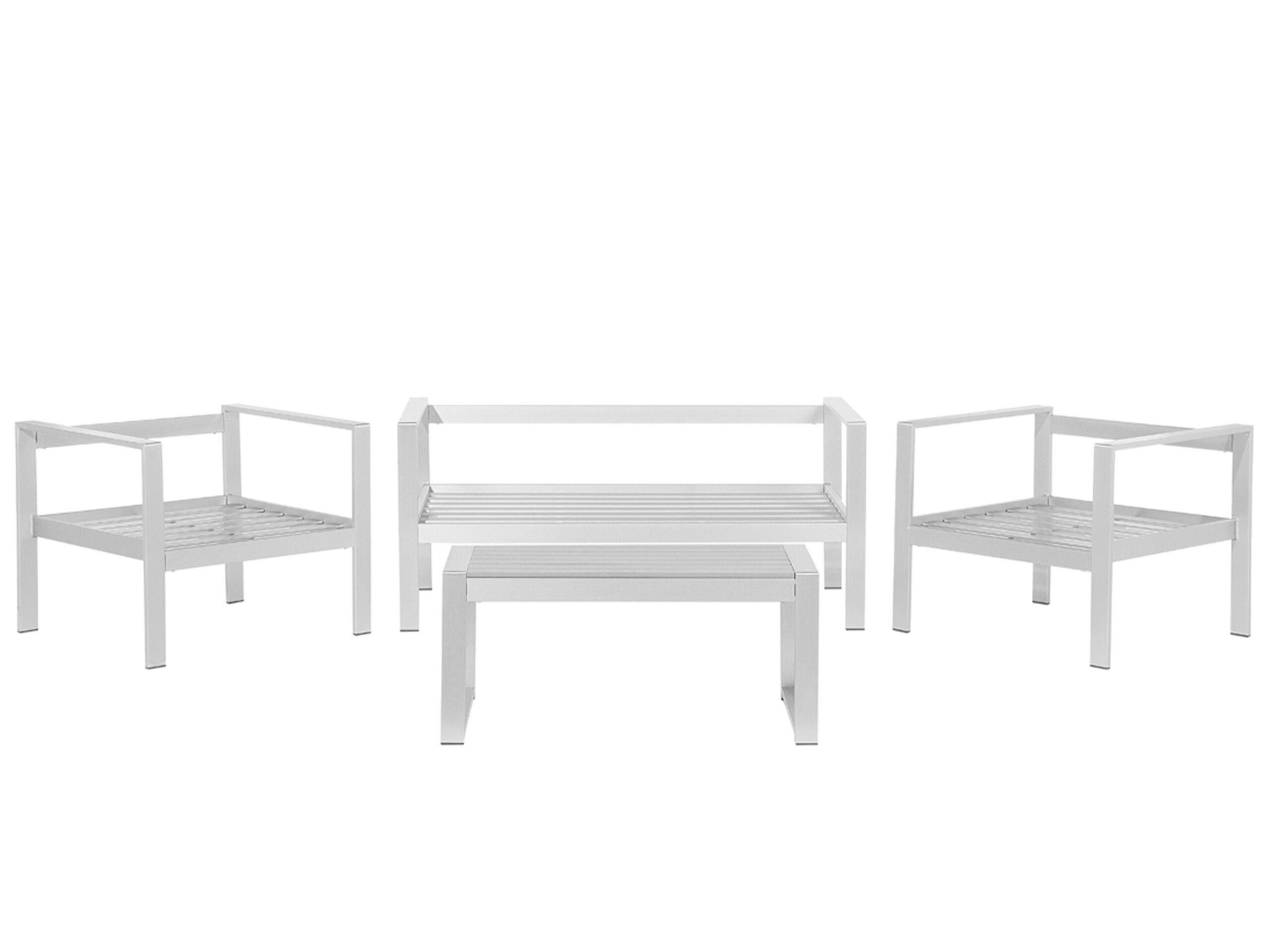 Beliani Lounge Set mit Tisch aus Aluminium Industriell SALERNO  