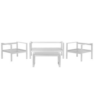 Beliani Lounge Set mit Tisch aus Aluminium Industriell SALERNO  