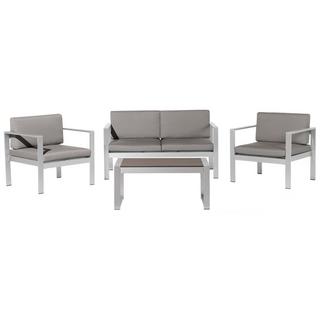 Beliani Lounge Set mit Tisch aus Aluminium Industriell SALERNO  