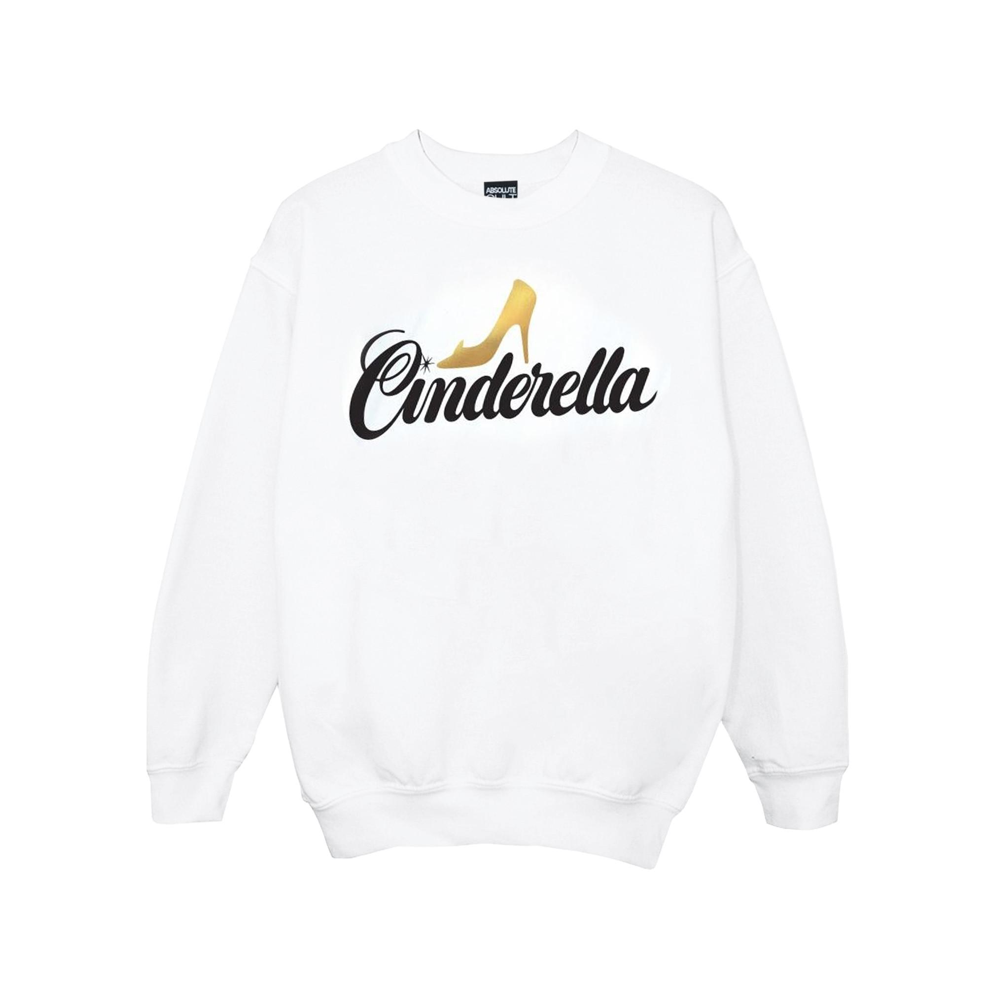 Image of Cinderella Shoe Logo Sweatshirt Unisex Weiss 128