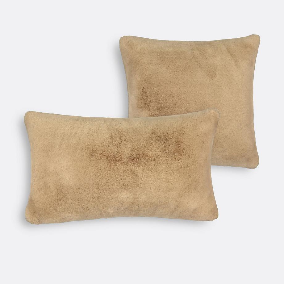 Housse de coussin duveteuse