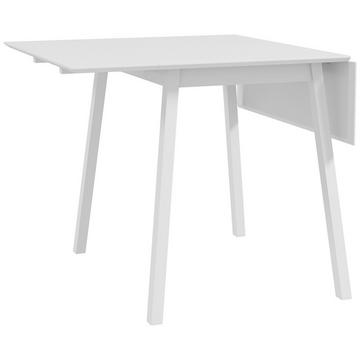 Table À Manger Pliante, Table De Cuisine Pour 2-4 Personnes, Table Pliante, Table De Salle À Manger En Bois, Pour Petites Pièces, 110 X 86 X 75 Cm, Blanc