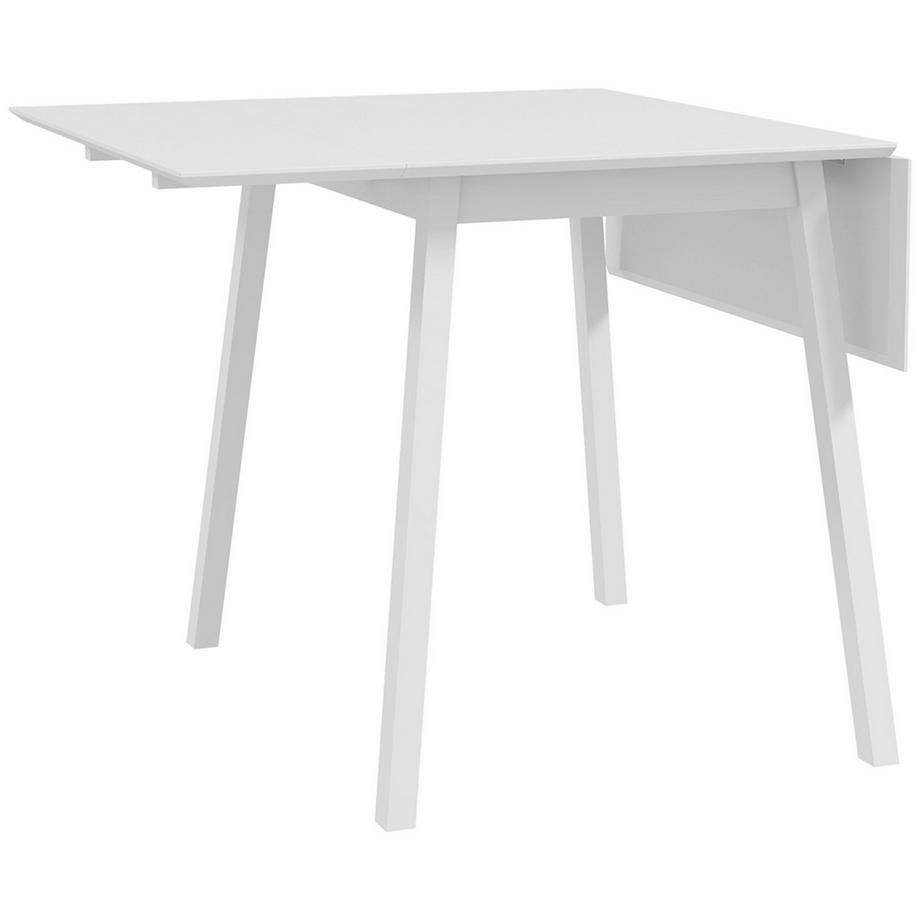 Table À Manger Pliante, Table De Cuisine Pour 2-4 Personnes, Table Pliante, Table De Salle À Manger En Bois, Pour Petites Pièces, 110 X 86 X 75 Cm, Blanc