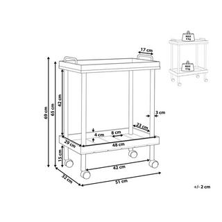Beliani Servierwagen aus Metall Rustikal TAGGIO  