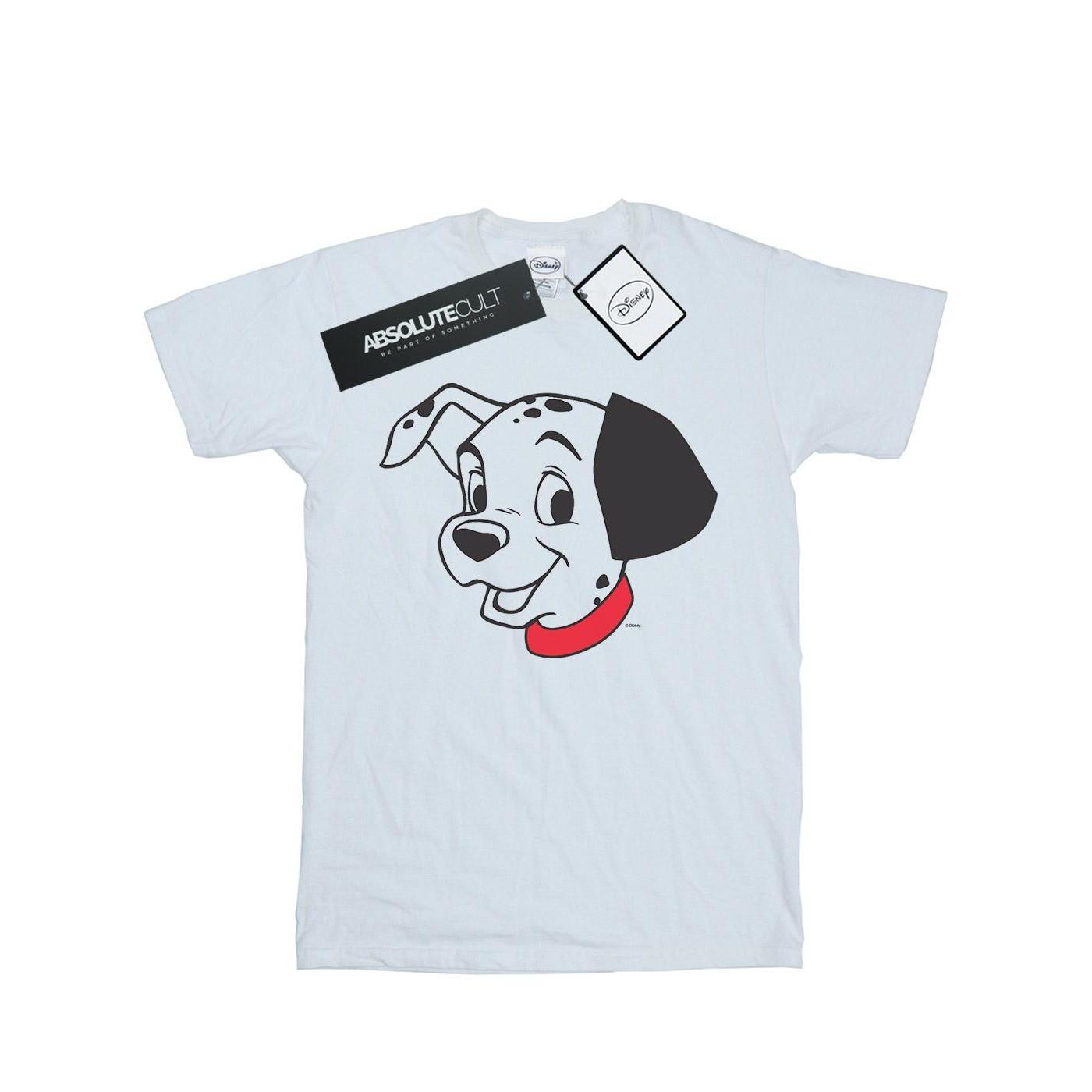 Image of 101 Dalmatians Dalmatian Head Tshirt Herren Weiss L