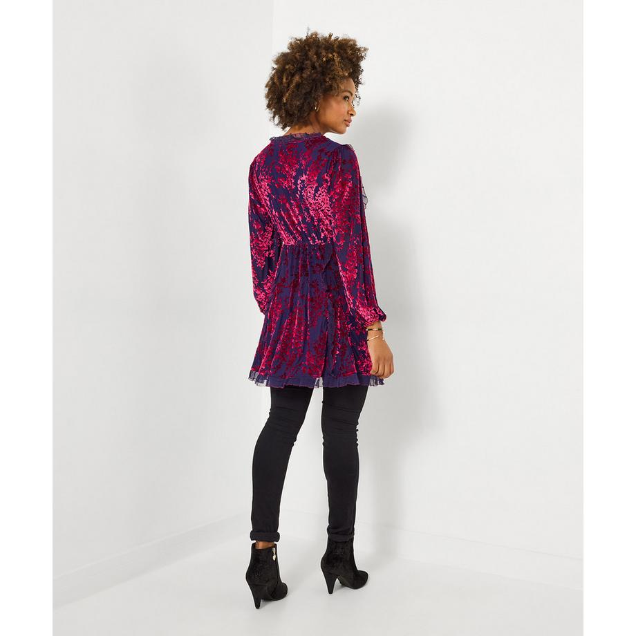 Joe Browns Abito Tunica Devoré Maniche a Palloncino  