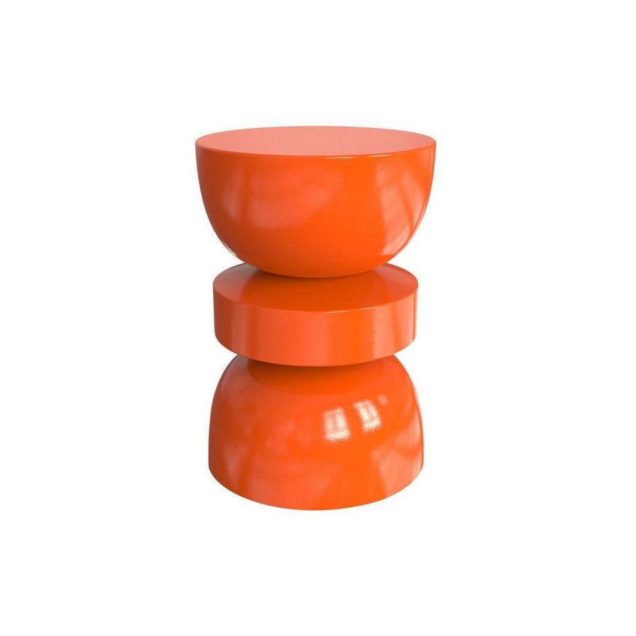 Vente-unique Table d'appoint en métal - Orange - TUVAMI  