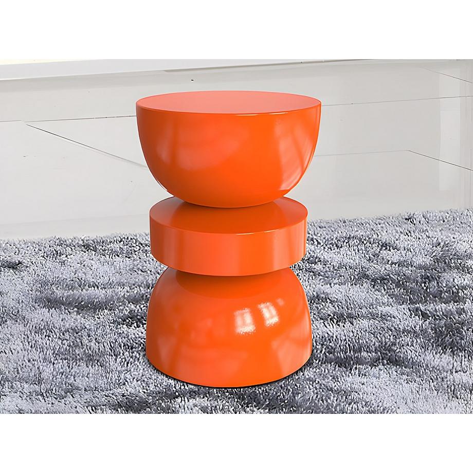 Vente-unique Table d'appoint en métal - Orange - TUVAMI  