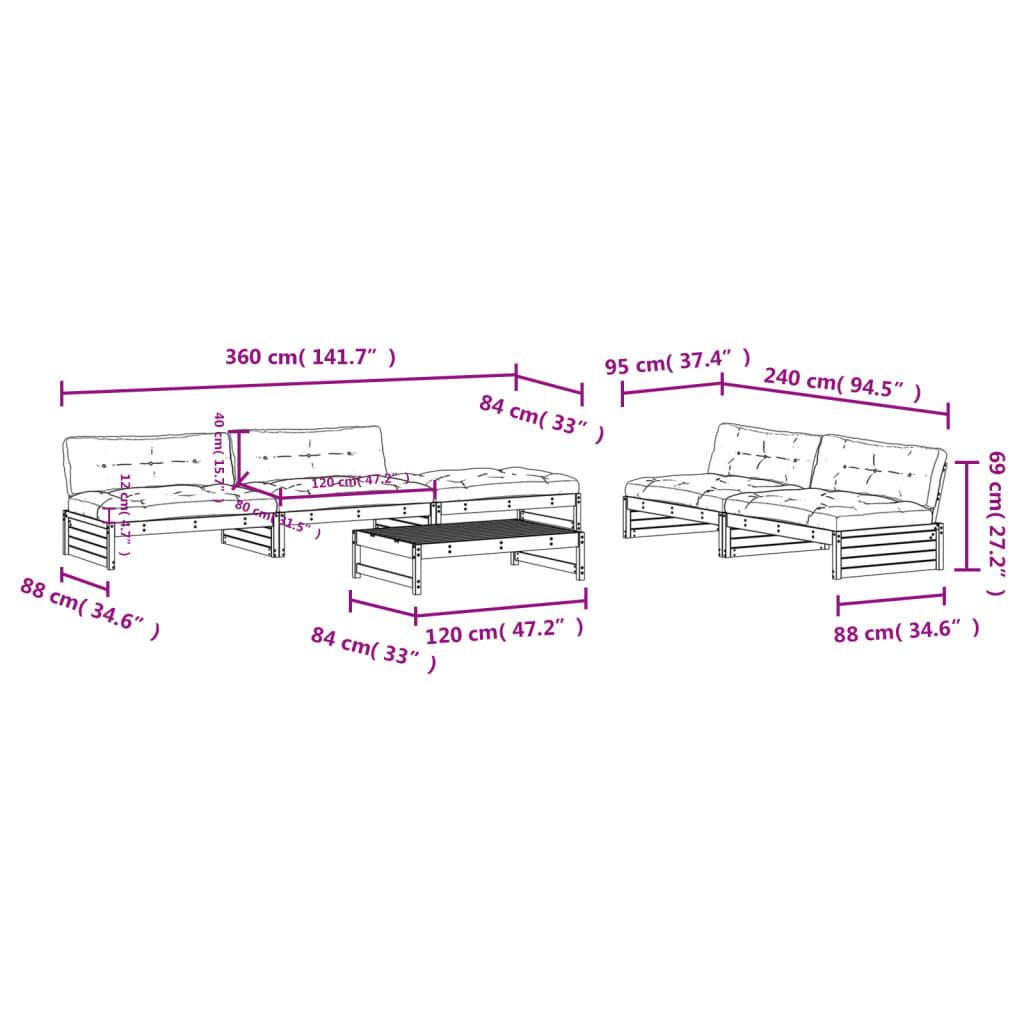 VidaXL Garten lounge set holz  