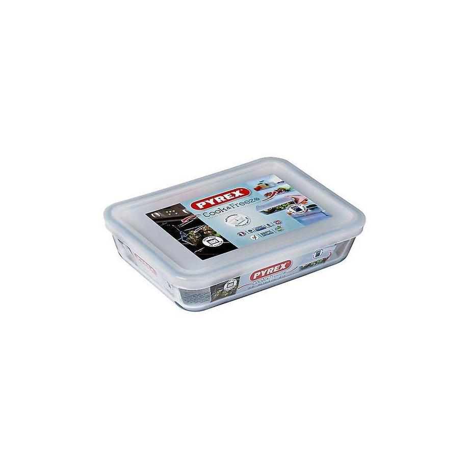 PYREX  Forme oblongue avec couvercle en plastique 22x17cm/1,5L Cook 