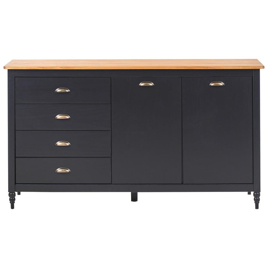 Beliani Sideboard mit 2 Türen aus Kiefernholz Klassisch SHILLINGTON  