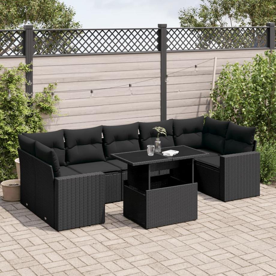 VidaXL set divano da giardino Polirattan  