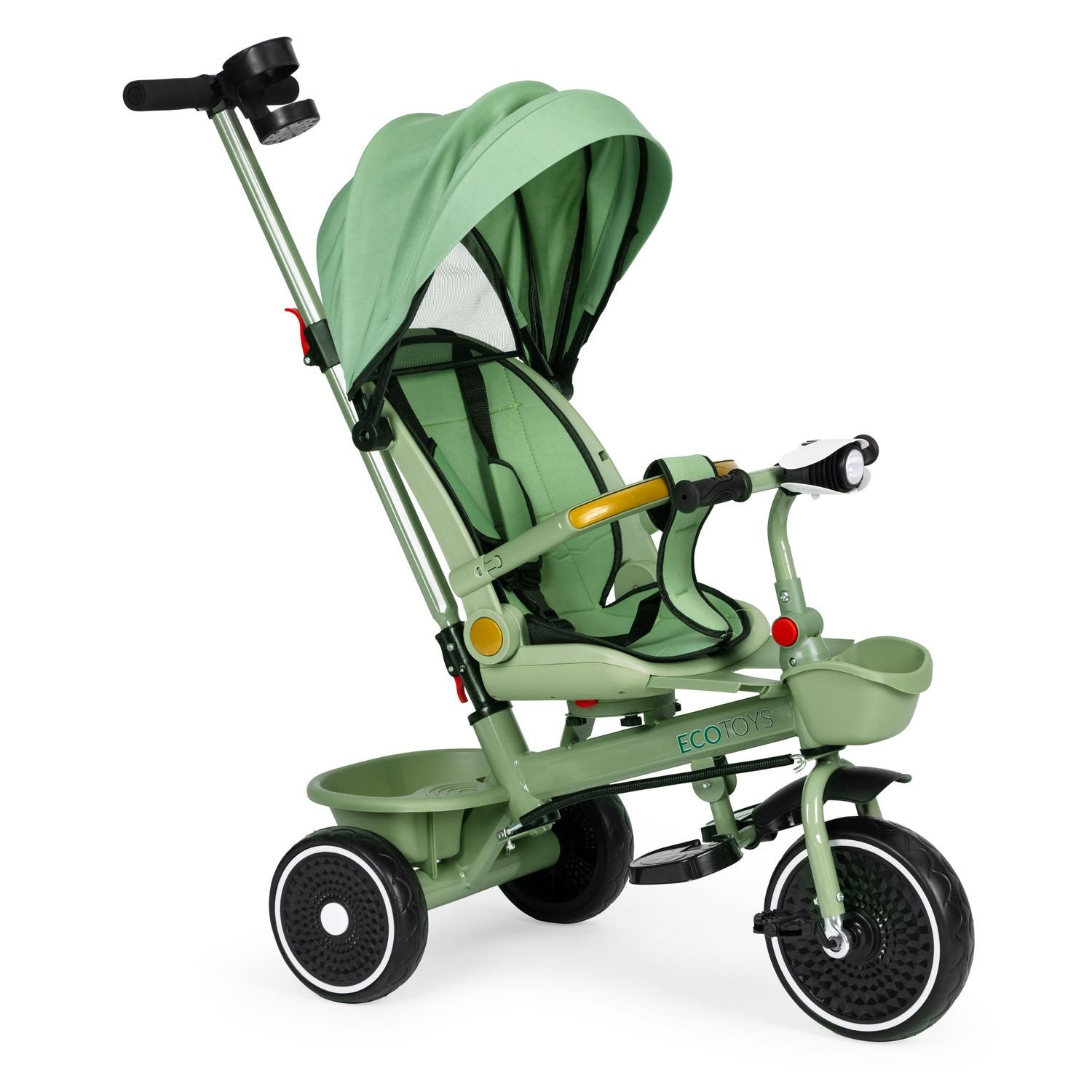 Northix  2-in-1-Dreirad-Kinderwagen, drehbarer Sitz, faltbares Verdeck 
